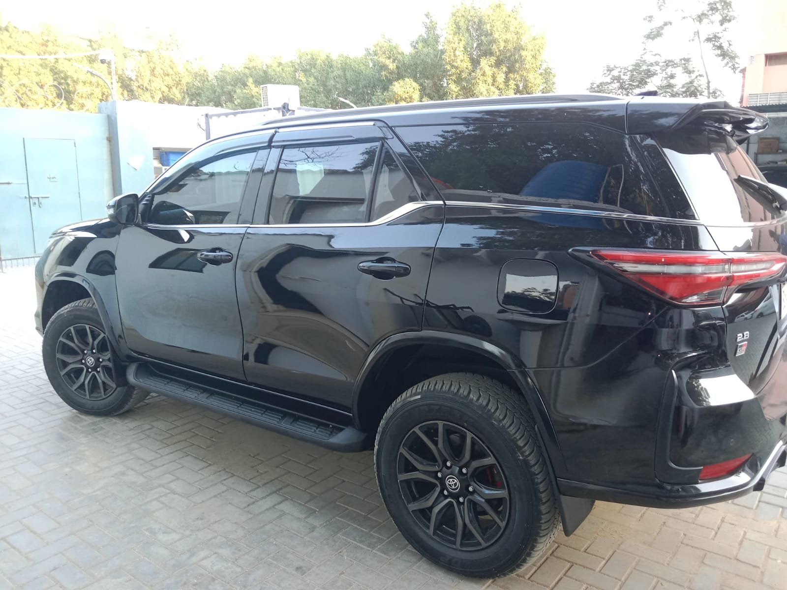 Fortuner parked for airport security transfer