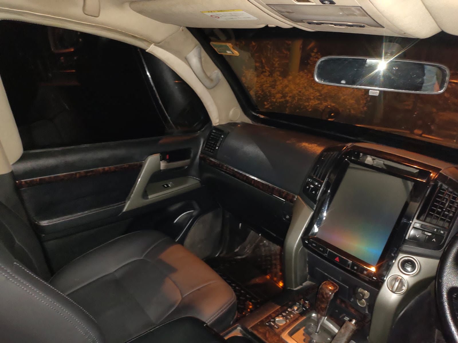 cabin of Toyota Land Cruiser V8 bulletproof edition