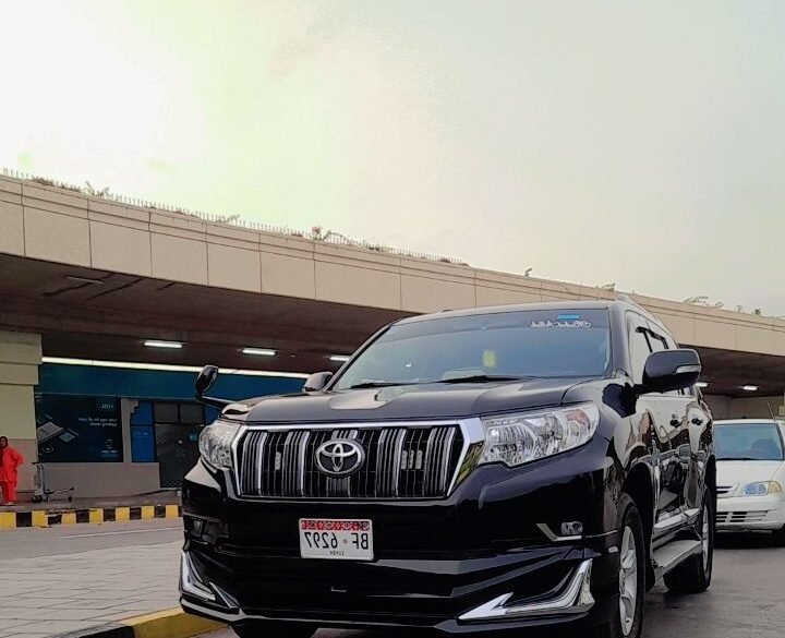 White color bulletproof Toyota Prado
