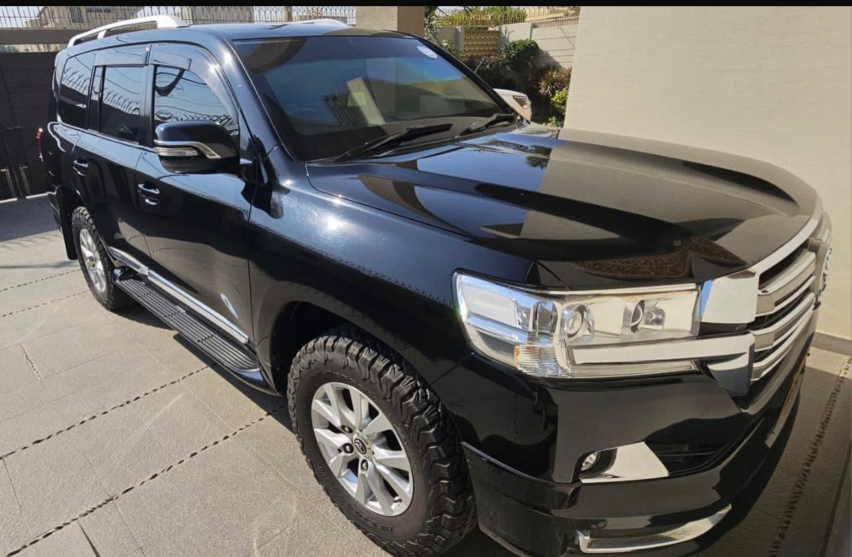 Rear side of armored Toyota Land Cruiser V8