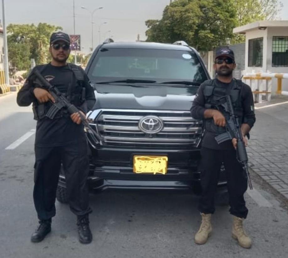 Bulletproof Toyota Land Cruiser V8 for rent in Pakistan