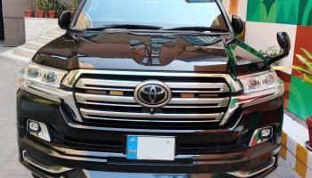 Land Cruiser V8 armored vehicle rental in Karachi – B6 protection